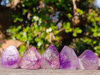Polished Window Amethyst Crystals x 20 From Akansobe, Madagascar - Toprock Gemstones and Minerals 