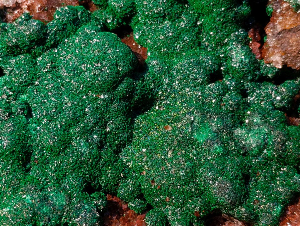 Natural Large Ball Malachite Specimen with Drusy Copper Quartz on Dolomite x 1 From Mindingi Mine, Kambove, Congo - Toprock Gemstones and Minerals 