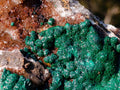 Natural Large Ball Malachite Specimen with Drusy Copper Quartz on Dolomite x 1 From Mindingi Mine, Kambove, Congo - Toprock Gemstones and Minerals 