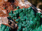 Natural Large Ball Malachite Specimen with Drusy Copper Quartz on Dolomite x 1 From Mindingi Mine, Kambove, Congo - Toprock Gemstones and Minerals 