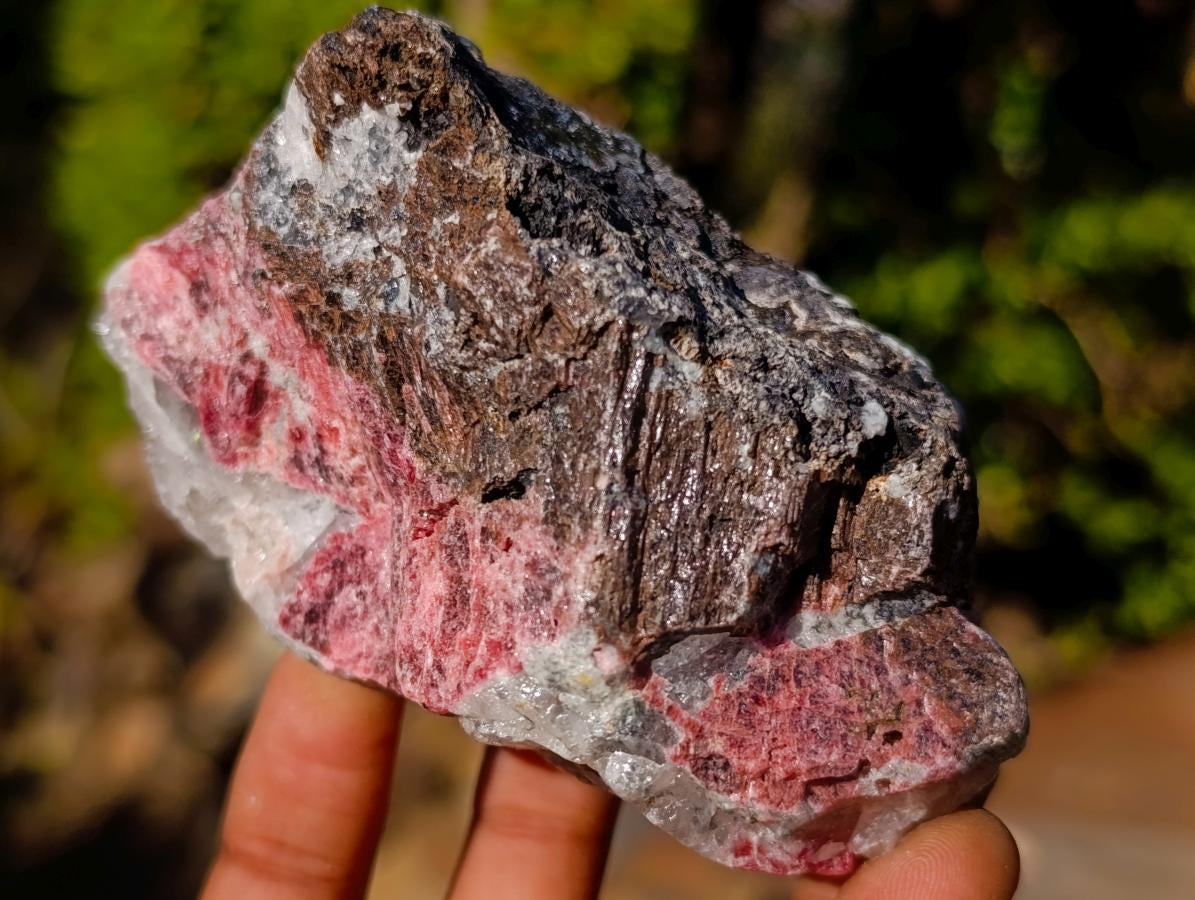 Natural Rhodonite Cobbed Specimens x 6 From Rhusinga, Zimbabwe - Toprock Gemstones and Minerals 