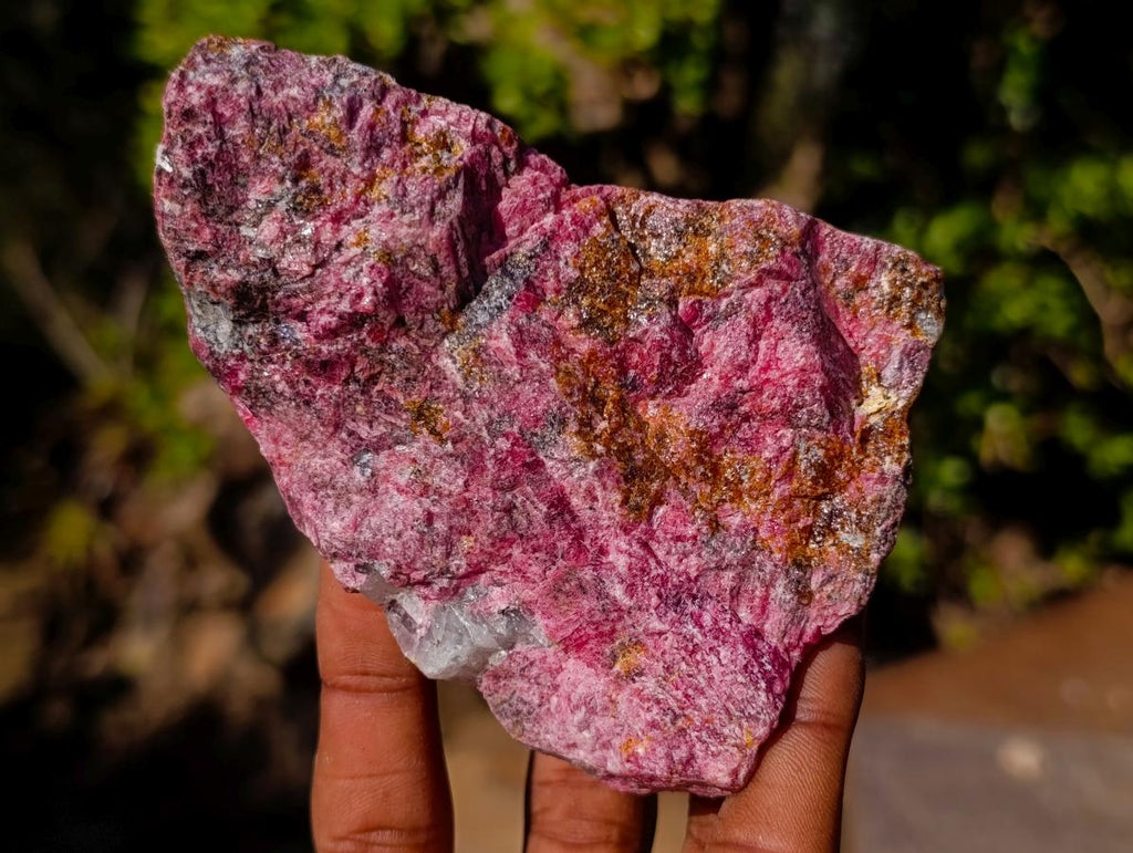 Natural Rhodonite Cobbed Specimens x 6 From Rhusinga, Zimbabwe - Toprock Gemstones and Minerals 