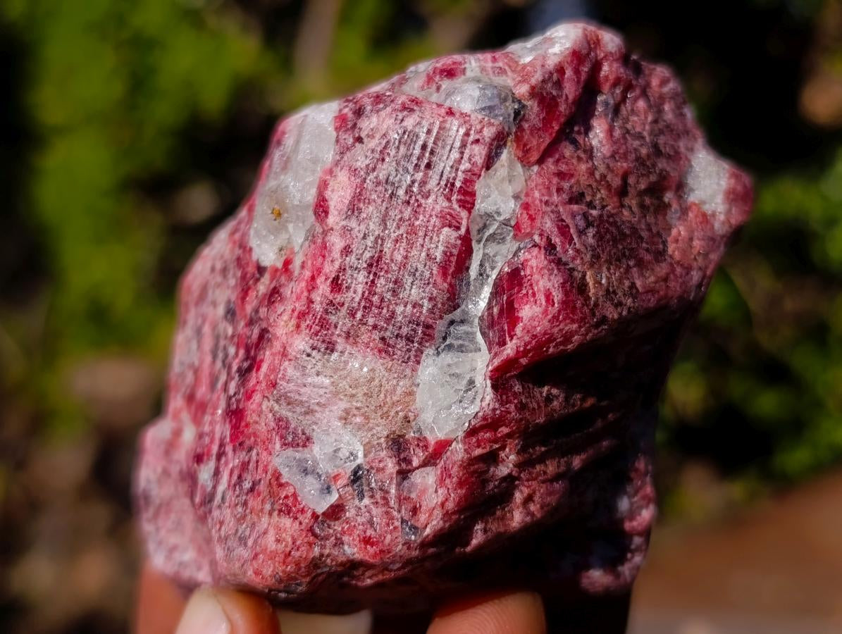 Natural Rhodonite Cobbed Specimens x 6 From Rhusinga, Zimbabwe - Toprock Gemstones and Minerals 