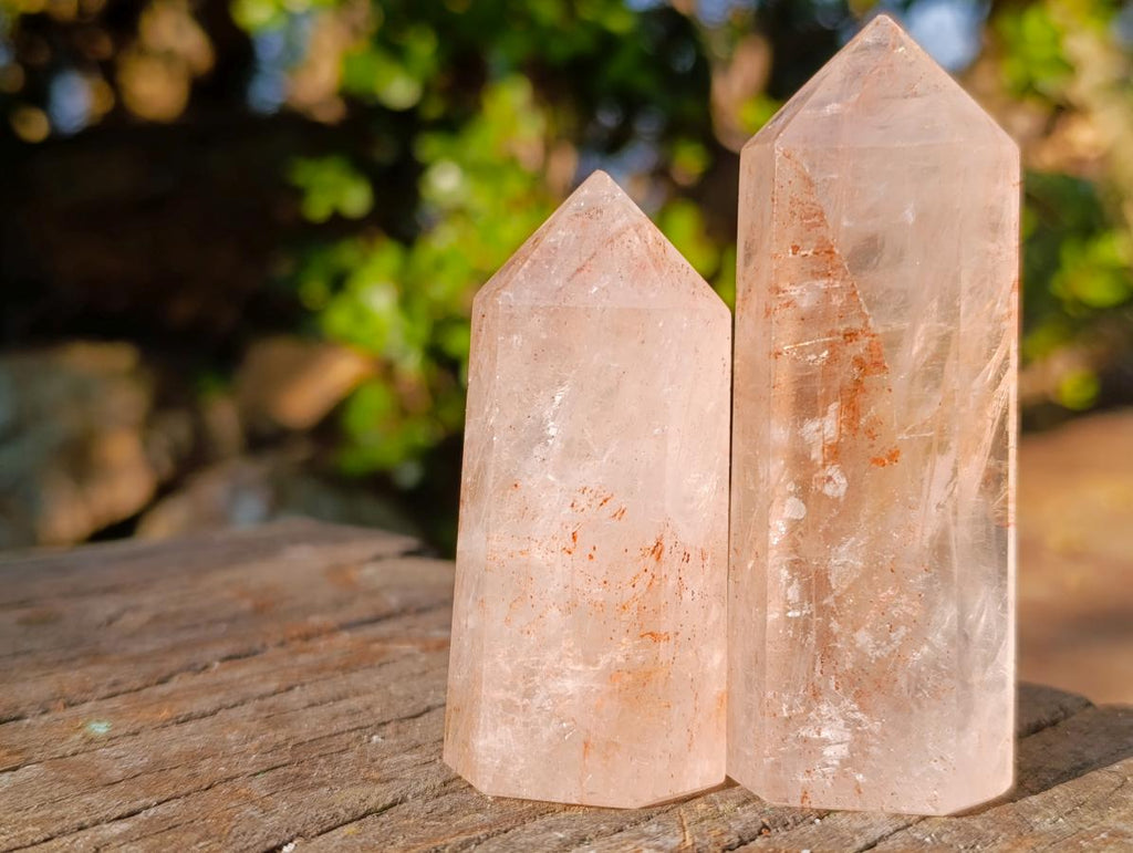 Polished Red Hematoid Quartz Display Crystals x 12 From Ambatondrazaka, Madagascar - Toprock Gemstones and Minerals 