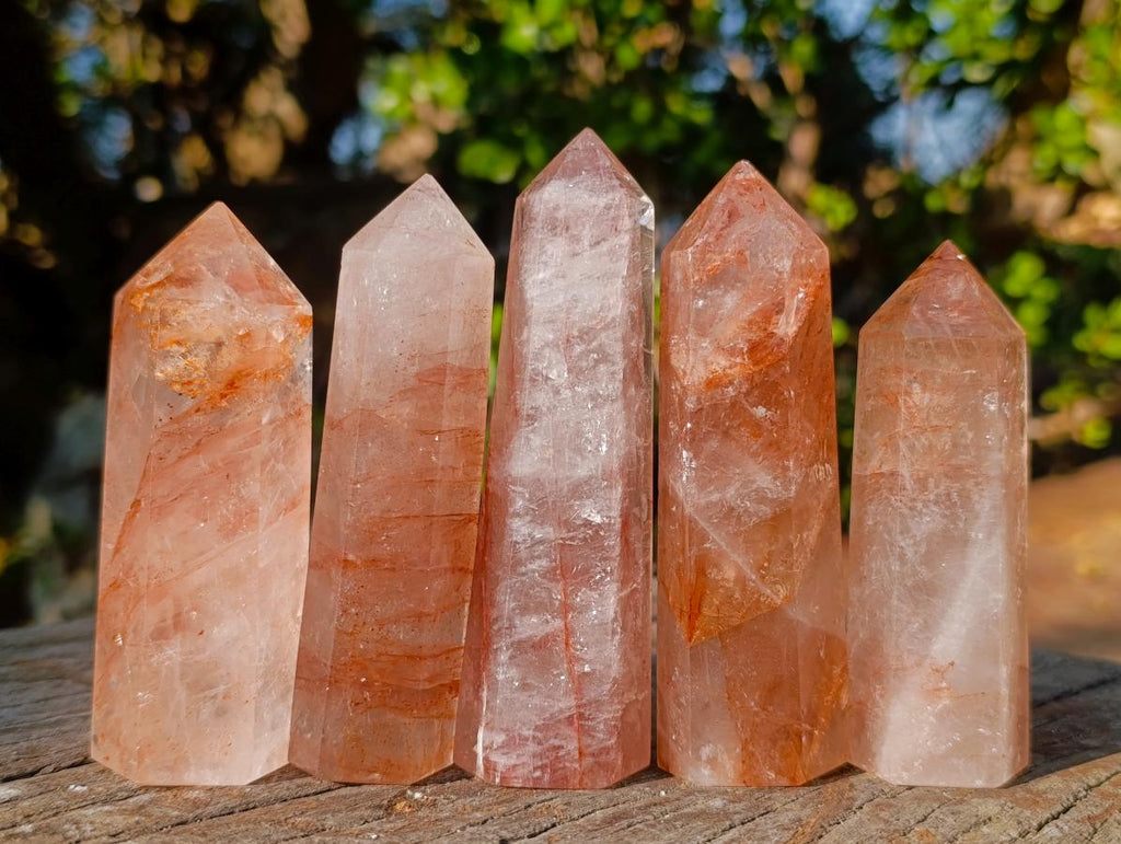 Polished Red Hematoid Quartz Display Crystals x 12 From Ambatondrazaka, Madagascar - Toprock Gemstones and Minerals 