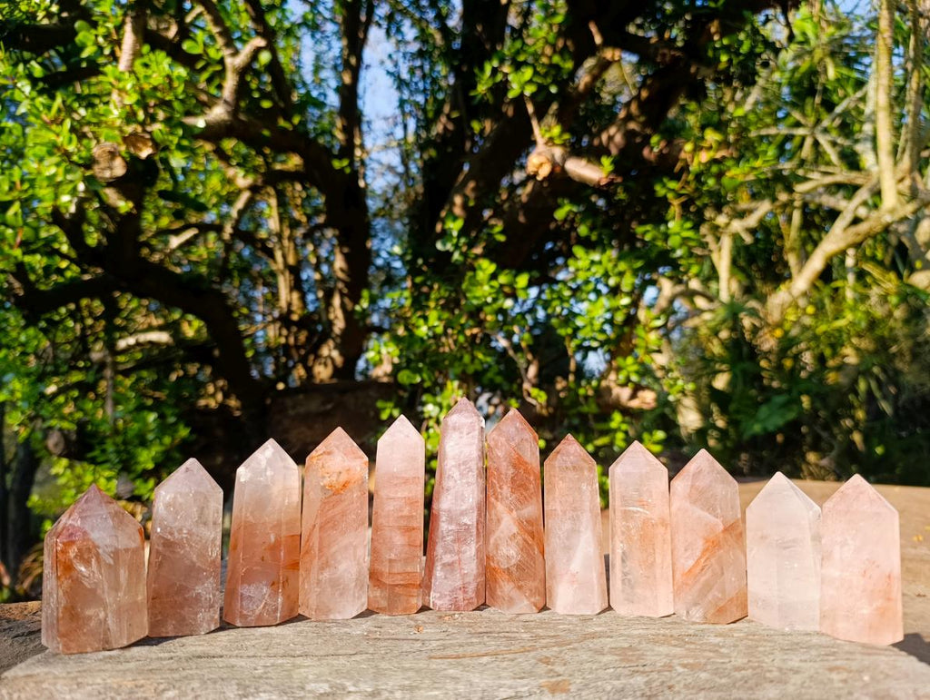 Polished Red Hematoid Quartz Display Crystals x 12 From Ambatondrazaka, Madagascar - Toprock Gemstones and Minerals 