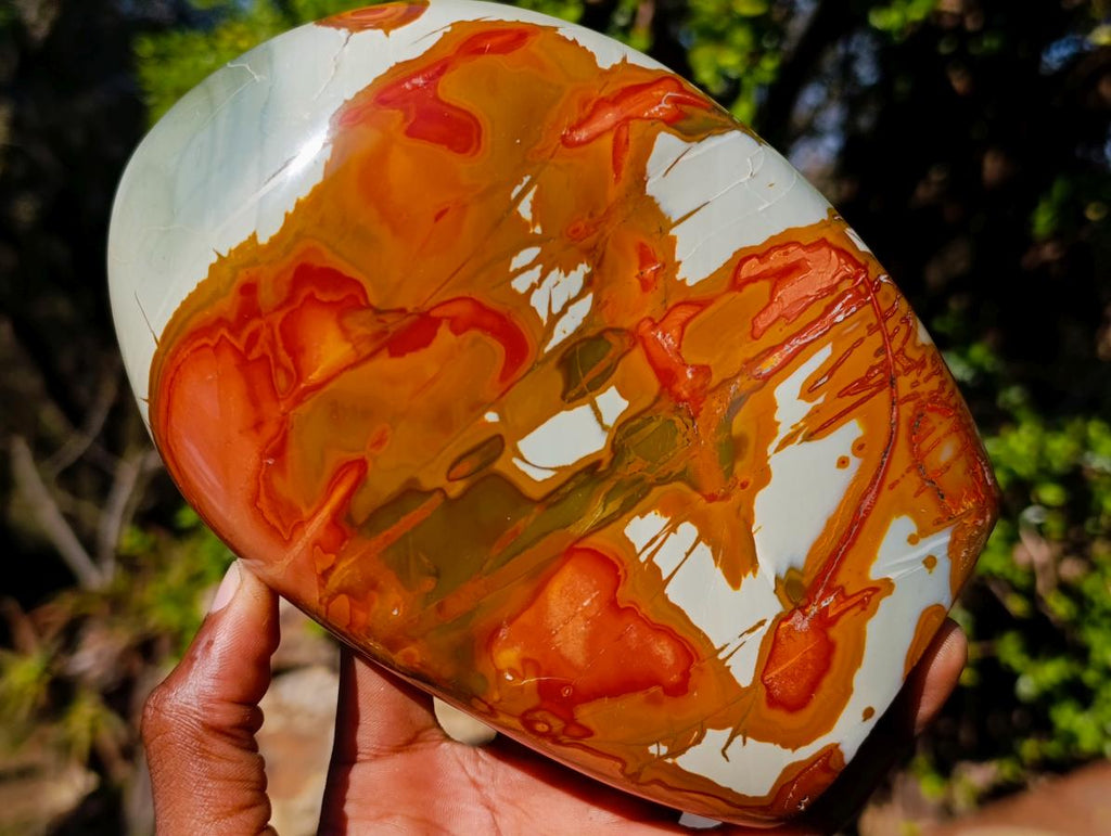 Polished Large Polychrome Jasper Standing Display Pieces x 2 From NW Coast, Madagascar - Toprock Gemstones and Minerals 