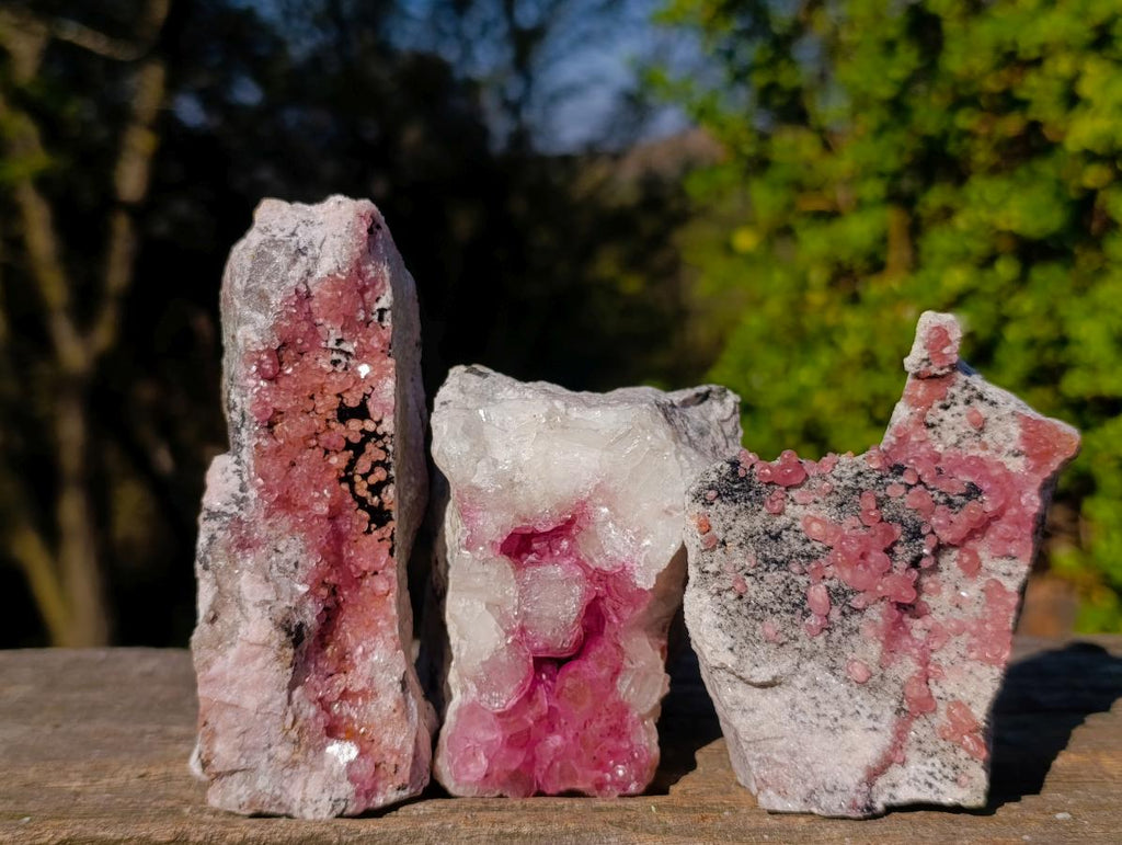 Natural Spherocobaltite Specimens x 3 From Musonoi Mine, Congo - Toprock Gemstones and Minerals 