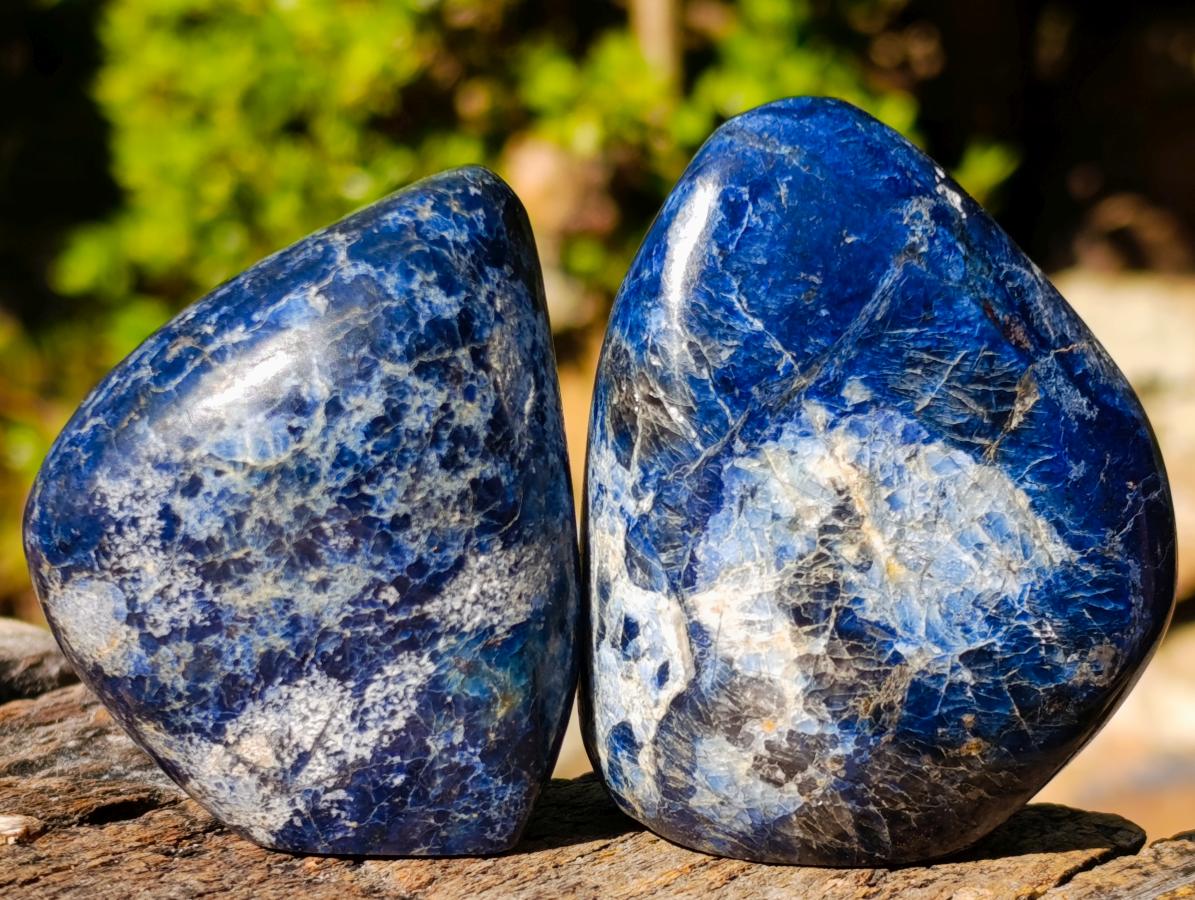 Polished Dumortierite Standing Display Pieces x 6 From Madagascar - Toprock Gemstones and Minerals 