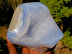 Polished Large Blue Lace Agate Standing Display Piece x 1 From Nsanje, Malawi - Toprock Gemstones and Minerals 