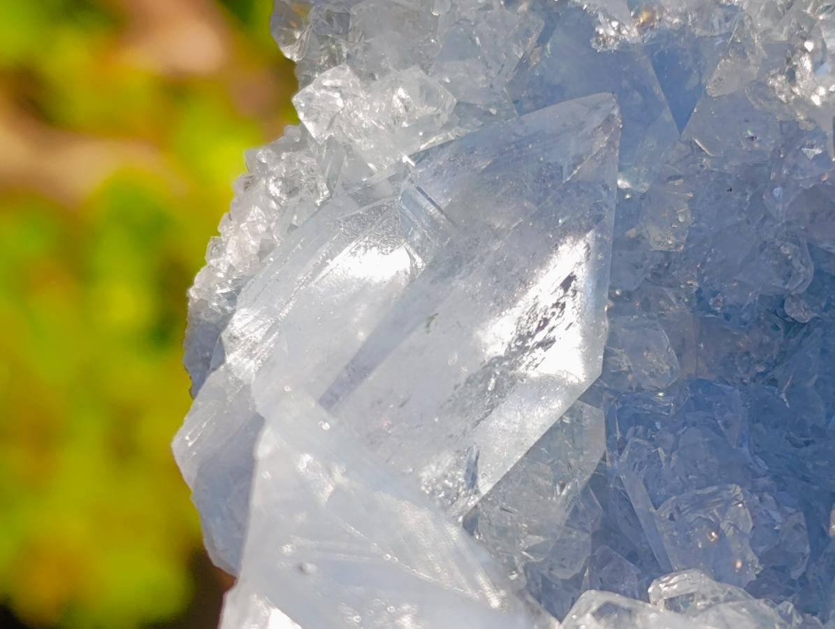 Natural Blue Celestite Geode Specimens x 6 From Sakoany, Madagascar - Toprock Gemstones and Minerals 