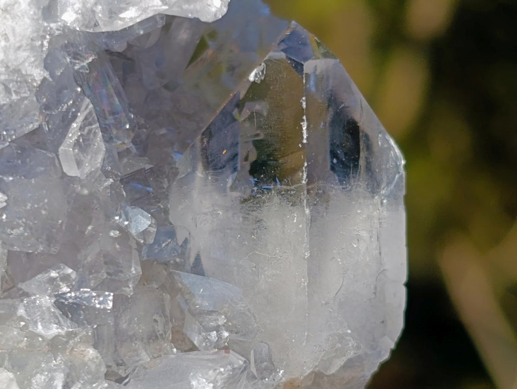 Natural Blue Celestite Geode Specimens x 6 From Sakoany, Madagascar - Toprock Gemstones and Minerals 