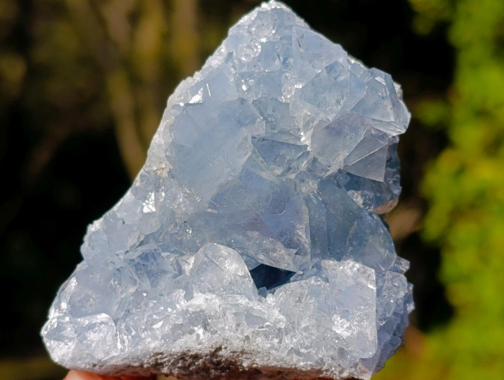 Natural Blue Celestite Geode Specimens x 6 From Sakoany, Madagascar - Toprock Gemstones and Minerals 