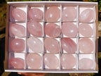 Polished Gemmy Rose Quartz Palm Stones x 20 From Madagascar - Toprock Gemstones and Minerals 