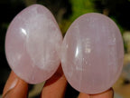 Polished Gemmy Rose Quartz Palm Stones x 20 From Madagascar - Toprock Gemstones and Minerals 