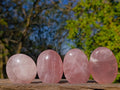 Polished Gemmy Rose Quartz Palm Stones x 20 From Madagascar - Toprock Gemstones and Minerals 