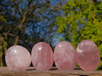 Polished Gemmy Rose Quartz Palm Stones x 20 From Madagascar - Toprock Gemstones and Minerals 