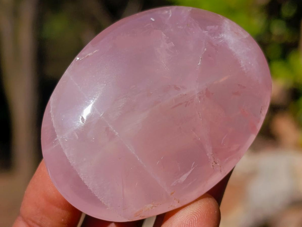 Polished Gemmy Rose Quartz Palm Stones x 20 From Madagascar - Toprock Gemstones and Minerals 