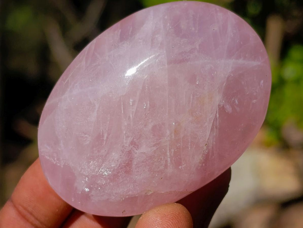 Polished Gemmy Rose Quartz Palm Stones x 20 From Madagascar - Toprock Gemstones and Minerals 