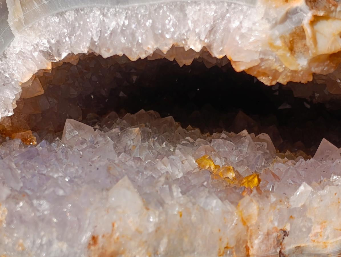 Natural XL Agate Geode with Crystalline Quartz Centre x 1 From Maintirano, Madagascar - Toprock Gemstones and Minerals 