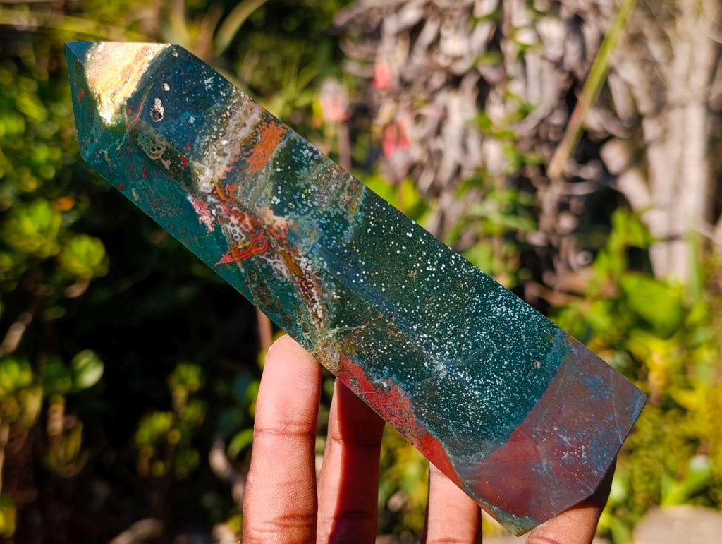 Polished Ocean Jasper Display Crystals x 2 From Northwest Coast, Madagascar - Toprock Gemstones and Minerals 