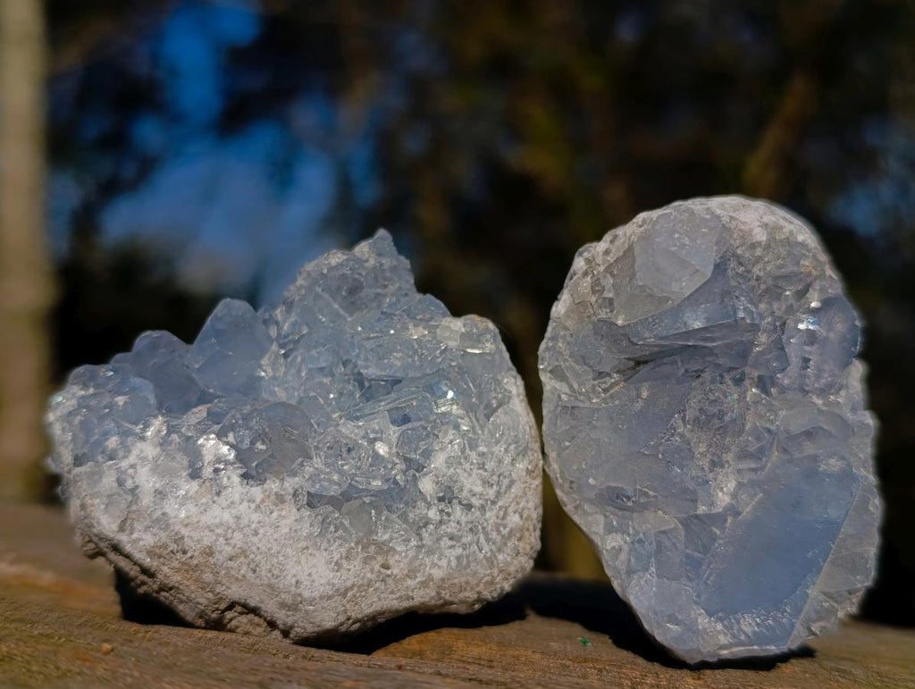 Natural Blue Celestite Specimens x 12 From Sakoany, Madagascar - Toprock Gemstones and Minerals 