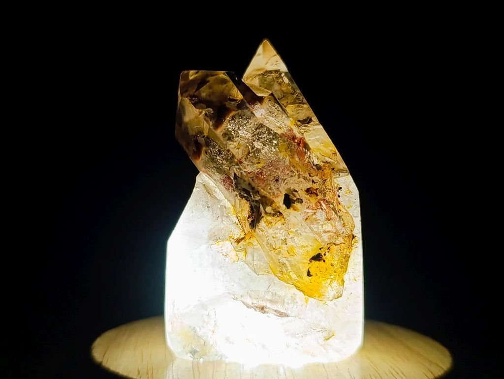 Polished Smokey Window Quartz Crystals x 6 From Akansobe, Madagascar - Toprock Gemstones and Minerals 