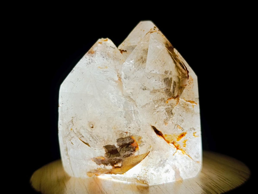 Polished Smokey Window Quartz Crystals x 6 From Akansobe, Madagascar - Toprock Gemstones and Minerals 