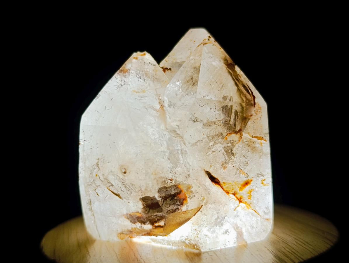 Polished Smokey Window Quartz Crystals x 6 From Akansobe, Madagascar - Toprock Gemstones and Minerals 