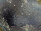Polished Blue Lace Agate Geode Standing Display Pieces x 3 From Nsanje, Malawi - Toprock Gemstones and Minerals 