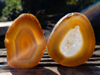 Polished Banded Agate Slices with Natural Edging x 7 From Madagascar - Toprock Gemstones and Minerals 