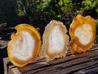 Polished Banded Agate Slices with Natural Edging x 7 From Madagascar - Toprock Gemstones and Minerals 