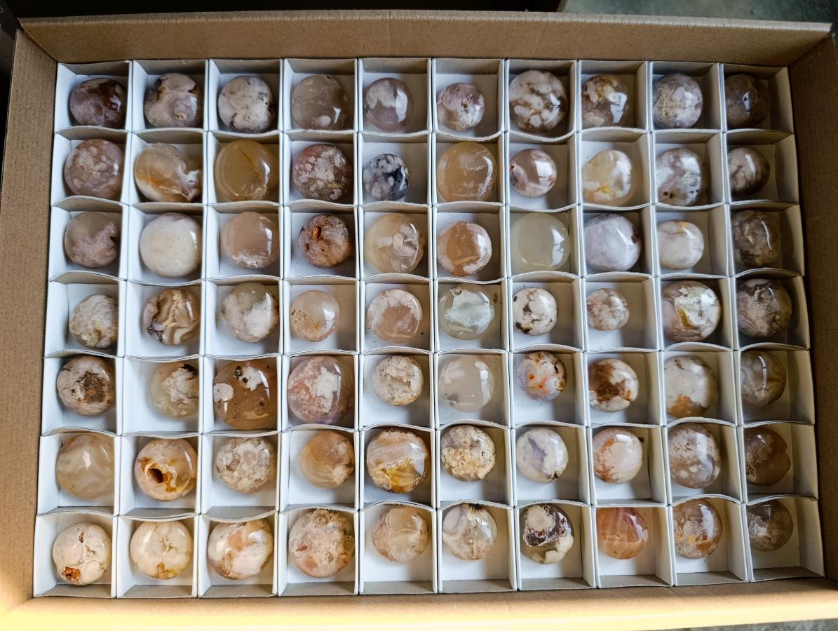 Polished Flower Agate Free Forms x 70 From Antsahalova, Madagascar - Toprock Gemstones and Minerals 