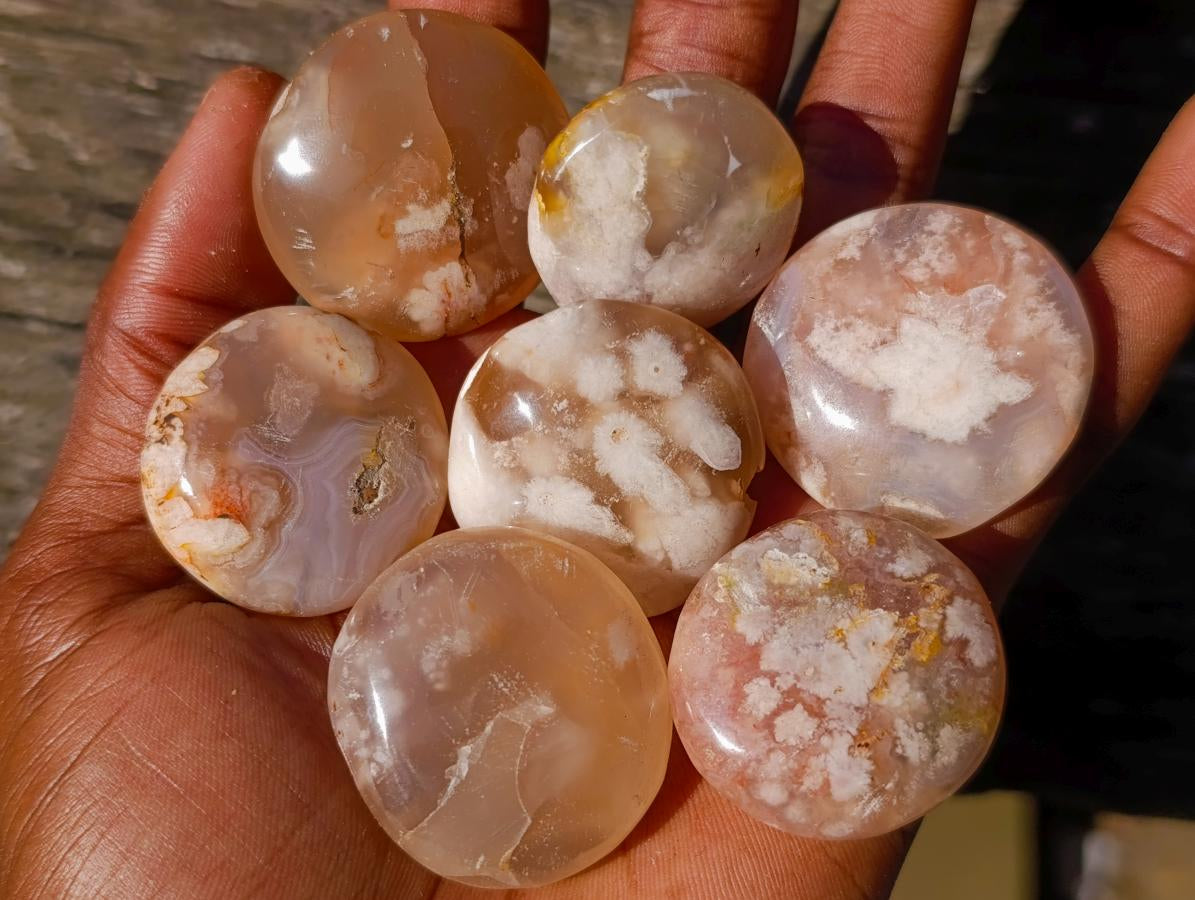 Polished Flower Agate Free Forms x 70 From Antsahalova, Madagascar - Toprock Gemstones and Minerals 