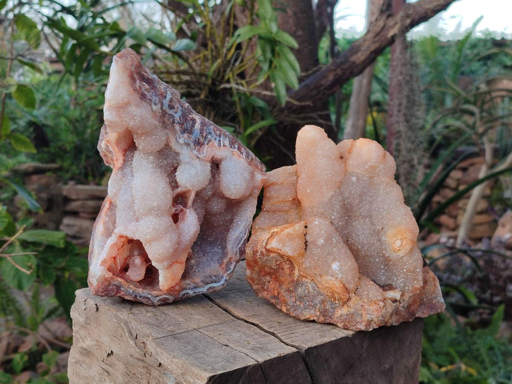 Natural Stalagmitic Agate with Cristobalite x 2 From Didi, Madagascar - Toprock Gemstones and Minerals 