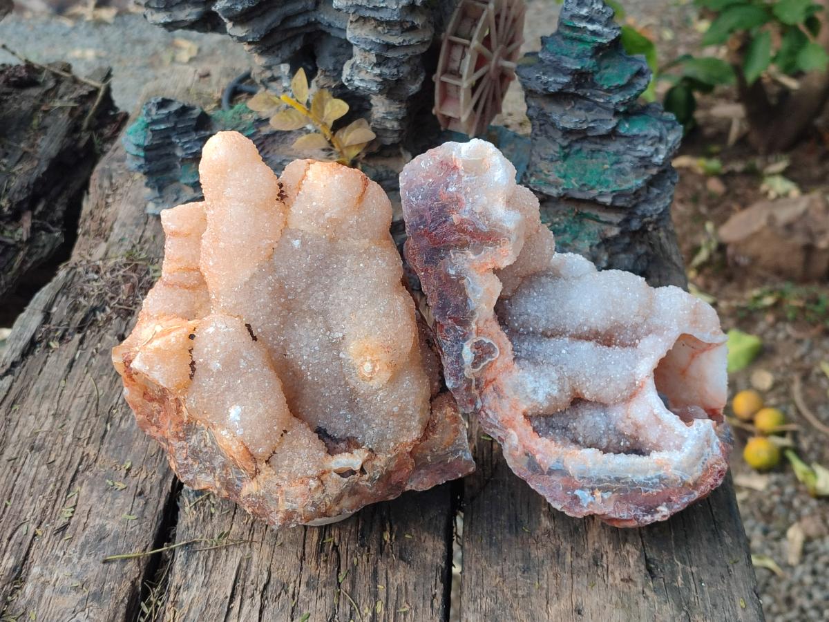 Natural Stalagmitic Agate with Cristobalite x 2 From Didi, Madagascar - Toprock Gemstones and Minerals 