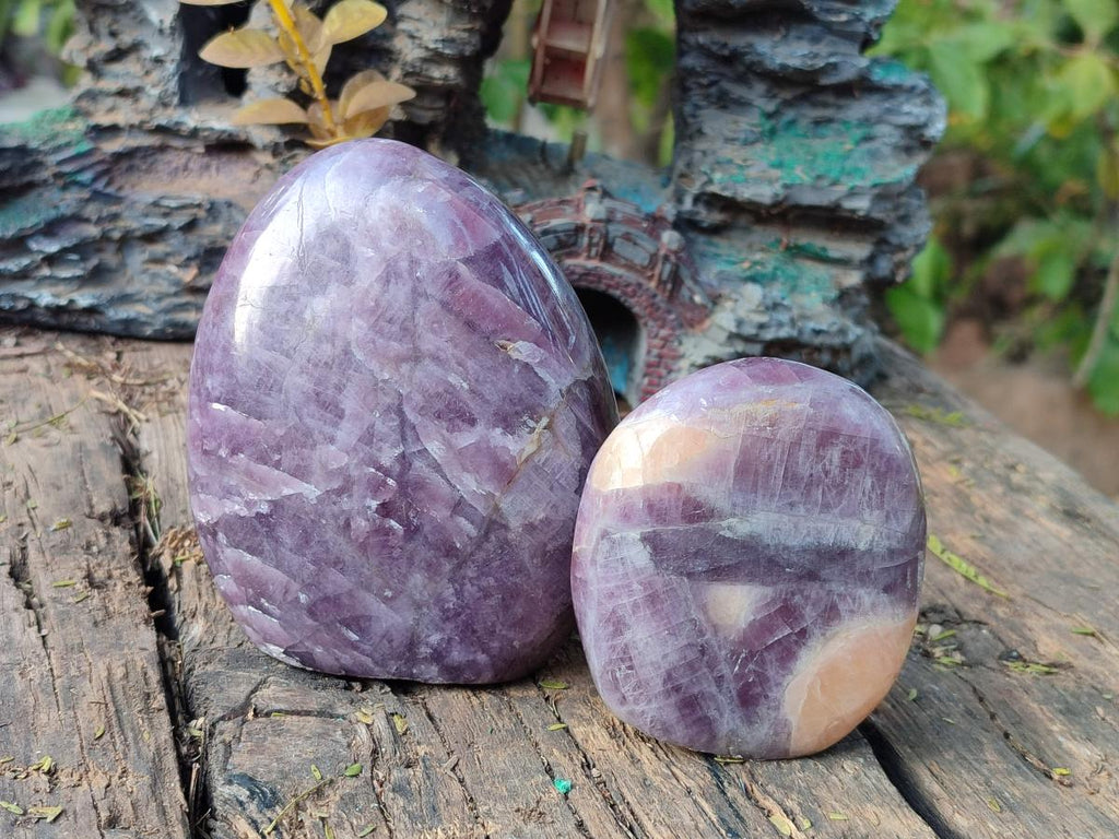 Polished Rare Anhydrite Standing Display Pieces x 2 Tulear, Madagascar - Toprock Gemstones and Minerals 