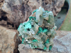 Natural Rare Bladed Barite with Malachite Specimens x 3 From Shangulowé Mine, Congo - Toprock Gemstones and Minerals 