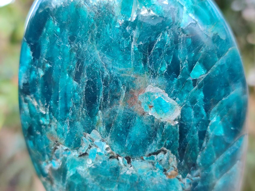 Polished Blue Apatite Standing Display Pieces x 2 From Betroka, Madagascar - Toprock Gemstones and Minerals 