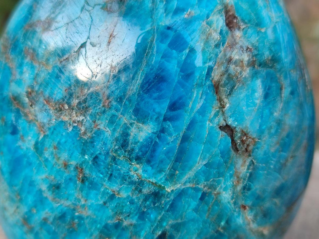 Polished Blue Apatite Standing Display Pieces x 2 From Betroka, Madagascar - Toprock Gemstones and Minerals 