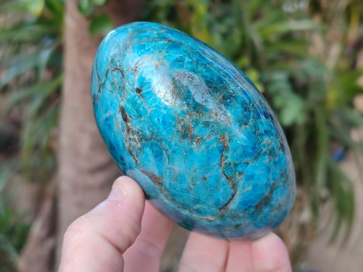 Polished Blue Apatite Standing Display Pieces x 2 From Betroka, Madagascar - Toprock Gemstones and Minerals 