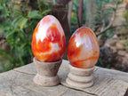 Polished Carnelian Agate Gemstone Eggs x 6 From Madagascar - Toprock Gemstones and Minerals 