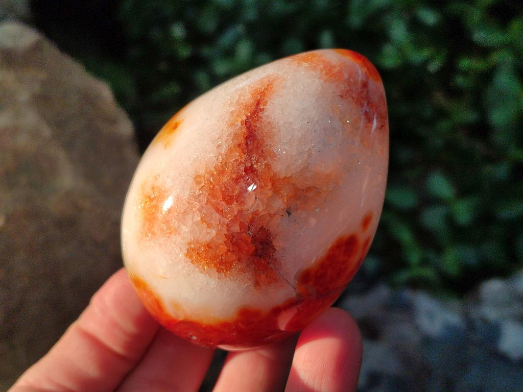 Polished Carnelian Agate Gemstone Eggs x 6 From Madagascar - Toprock Gemstones and Minerals 