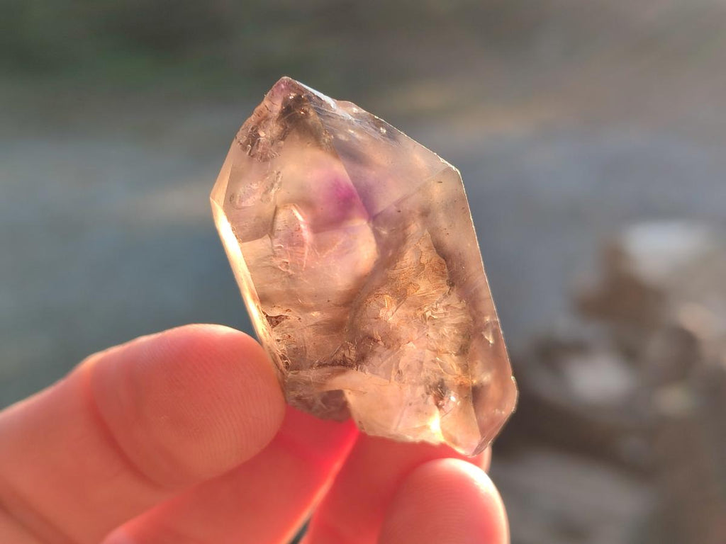 Natural Skeletal Window Amethyst Crystals x 20 From Chiredzi, Zimbabwe - Toprock Gemstones and Minerals 