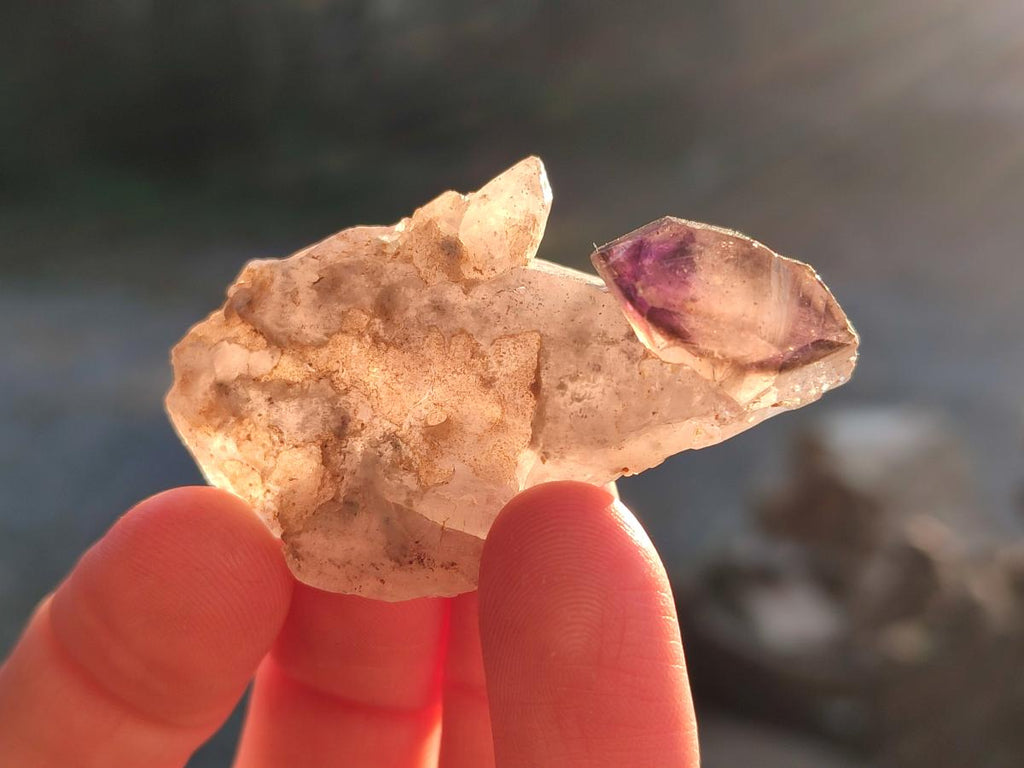Natural Skeletal Window Amethyst Crystals x 20 From Chiredzi, Zimbabwe - Toprock Gemstones and Minerals 