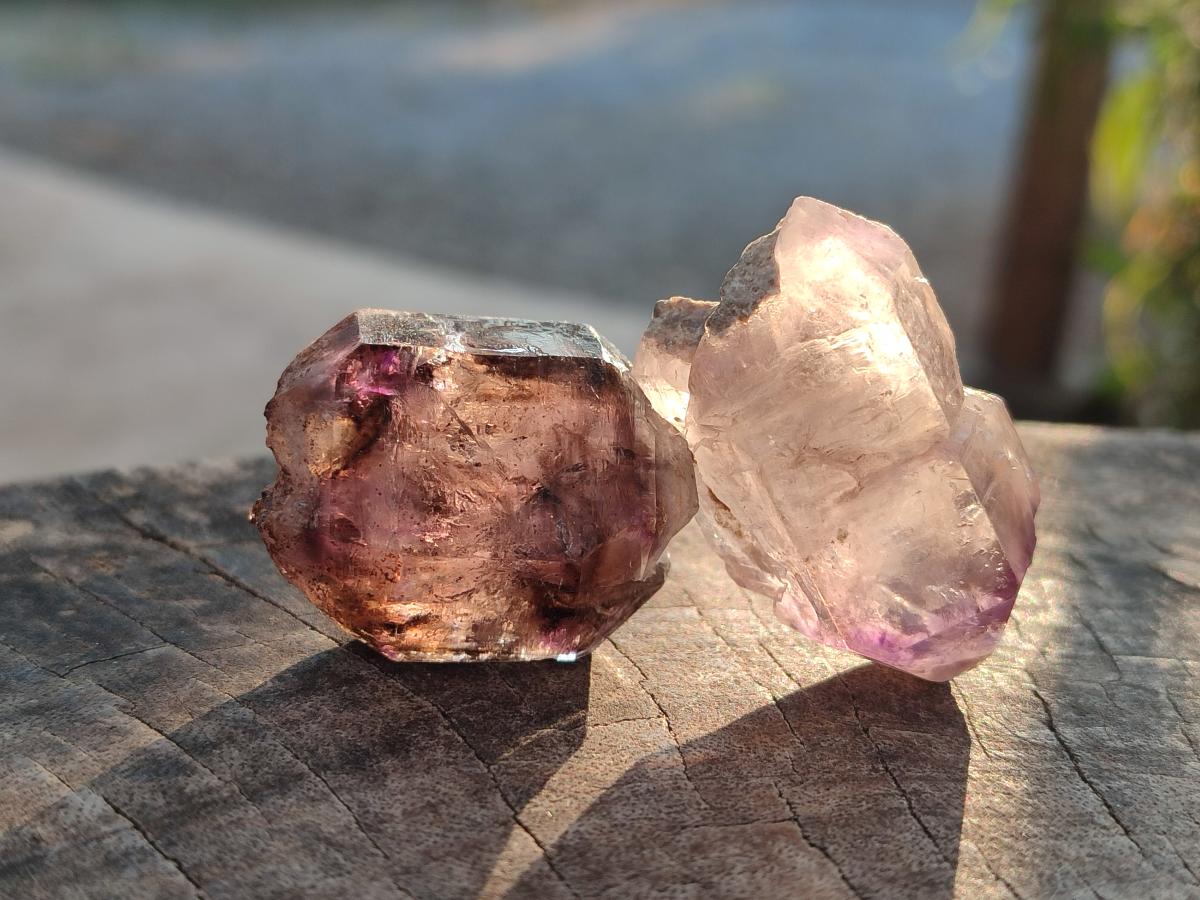 Natural Skeletal Window Amethyst Crystals x 20 From Chiredzi, Zimbabwe - Toprock Gemstones and Minerals 