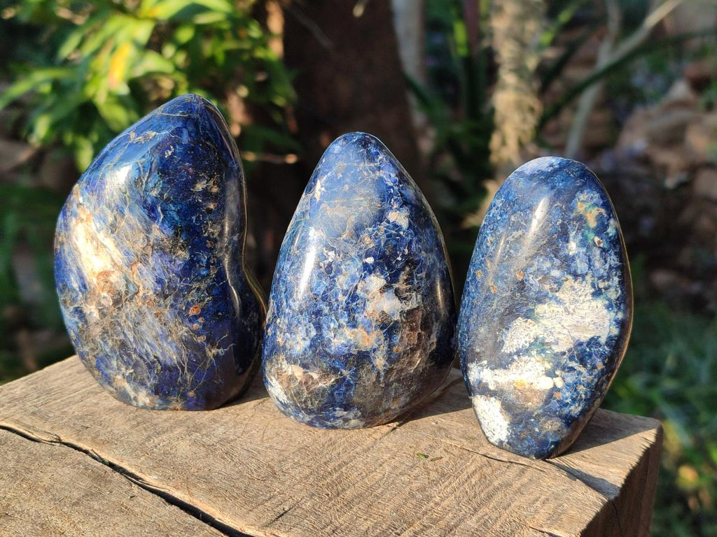 Polished Dumortierite Standing Display Pieces x 6 From Madagascar - Toprock Gemstones and Minerals 