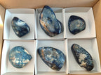 Polished Dumortierite Standing Display Pieces x 6 From Madagascar - Toprock Gemstones and Minerals 