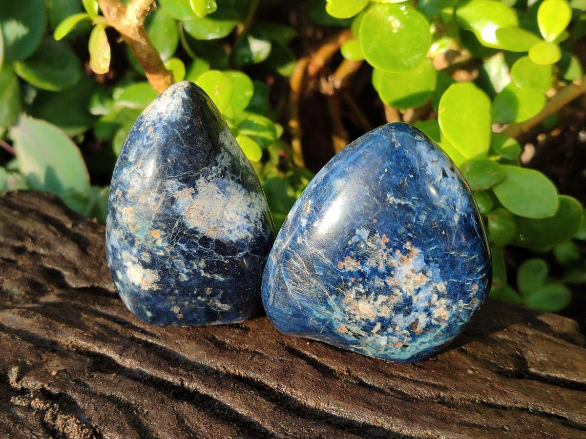Polished Dumortierite Standing Display Pieces x 6 From Madagascar - Toprock Gemstones and Minerals 
