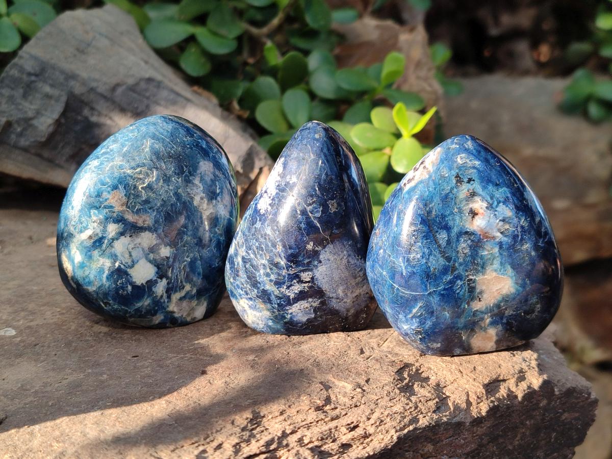 Polished Dumortierite Standing Display Pieces x 6 From Madagascar - Toprock Gemstones and Minerals 
